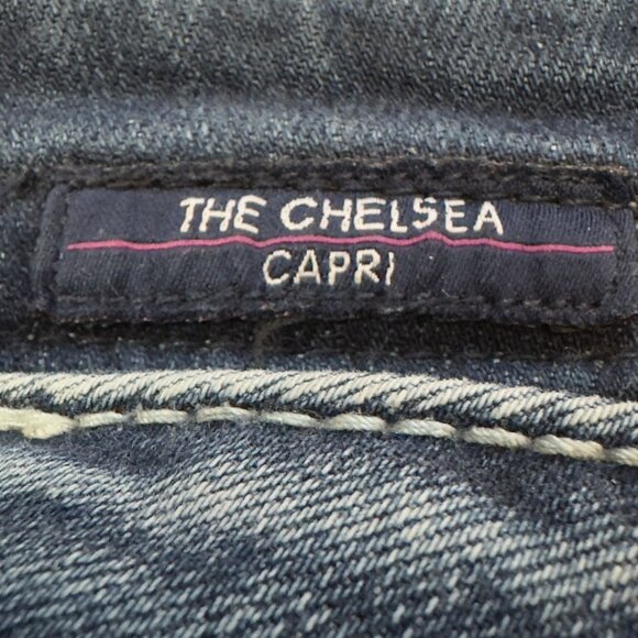 Vigoss The Chelsea Capri Jeans Size 11/12 Women's Distressed Embroidered Denim - Picture 8 of 11